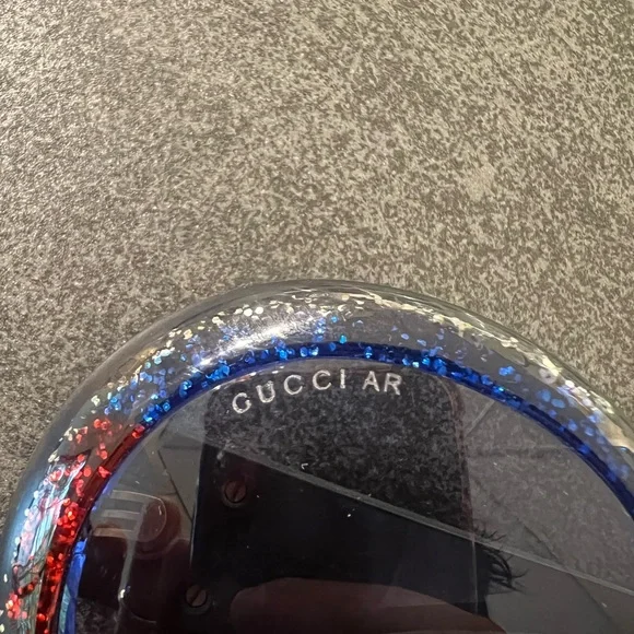 Gucci Red and Blue Glitter Sunglasses - READ Description - Picture 3 of 16